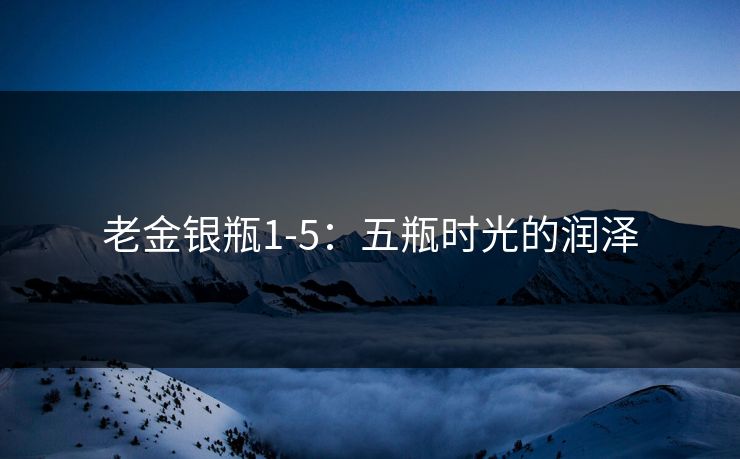 老金银瓶1-5：五瓶时光的润泽